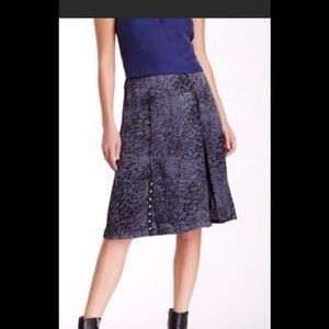 Rebecca Taylor white noise purple Black SnapSkirt